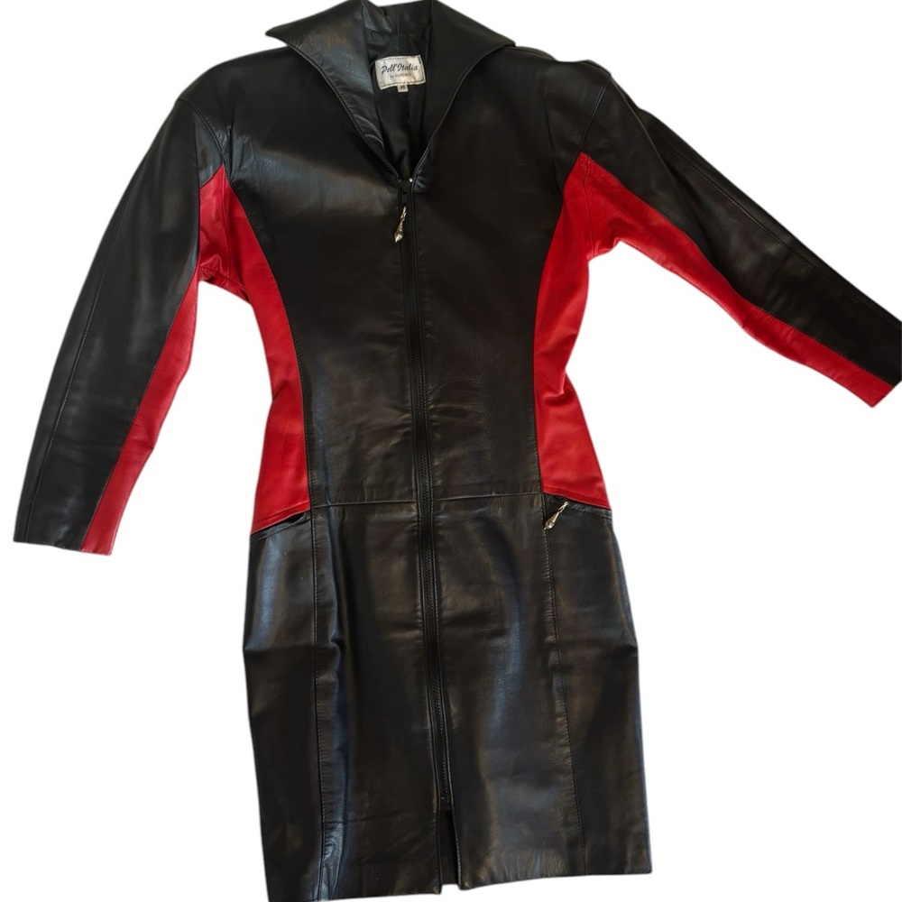 Vintage Leather Dress/Jacket - Picture 2 of 7
